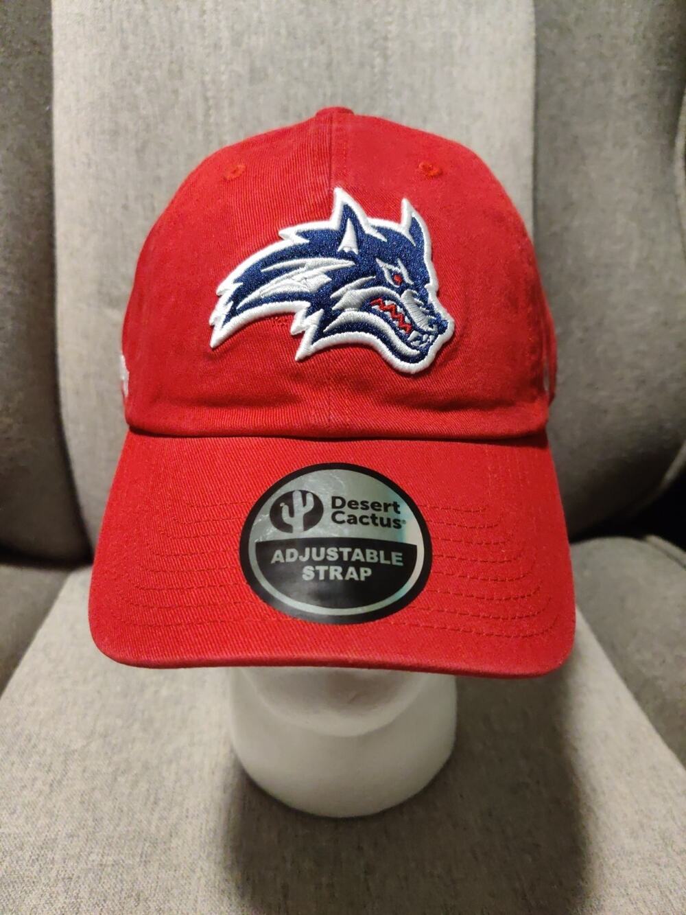 Desert Cactus Stony Brook University SeaWolves Baseball Hat Adjustable Red NWT